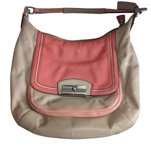 Vintage Coach Bag Peach, coral, tan